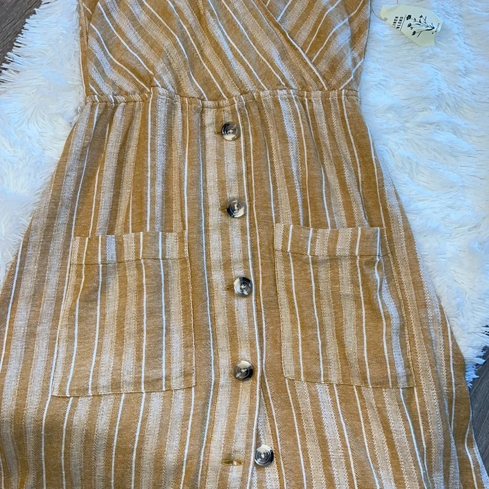 Indigo Rein Linen Dress - Large - Picture 3 of 4